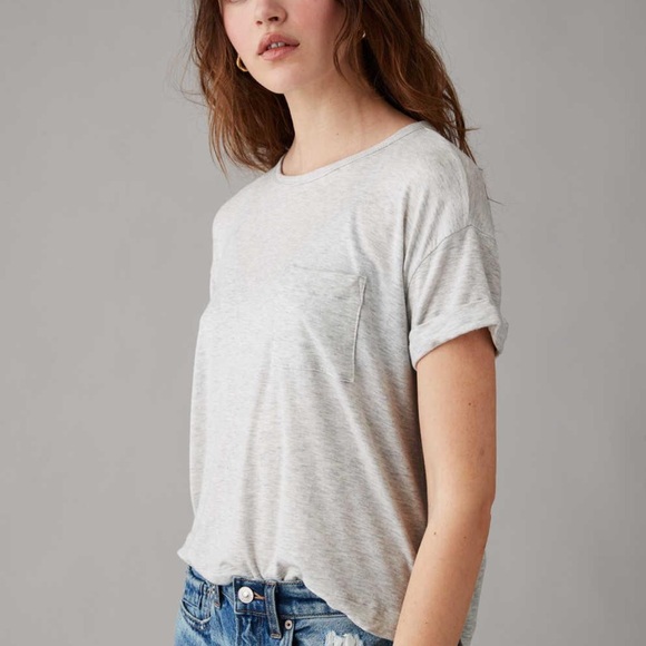 AE Soft & Sexy Oversized Pocket T-Shirt - Picture 1 of 12